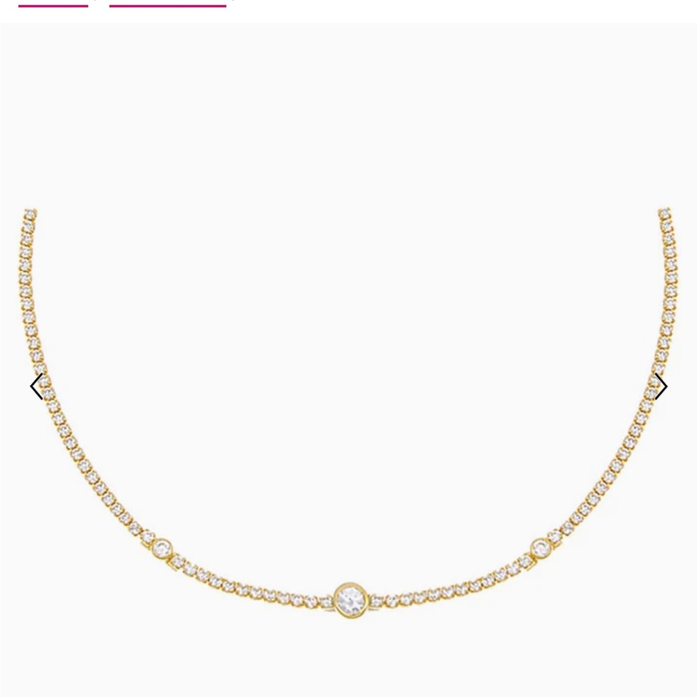 ADINA EDEN Graduated Solitaire Bezel Thin
Tennis Choker
